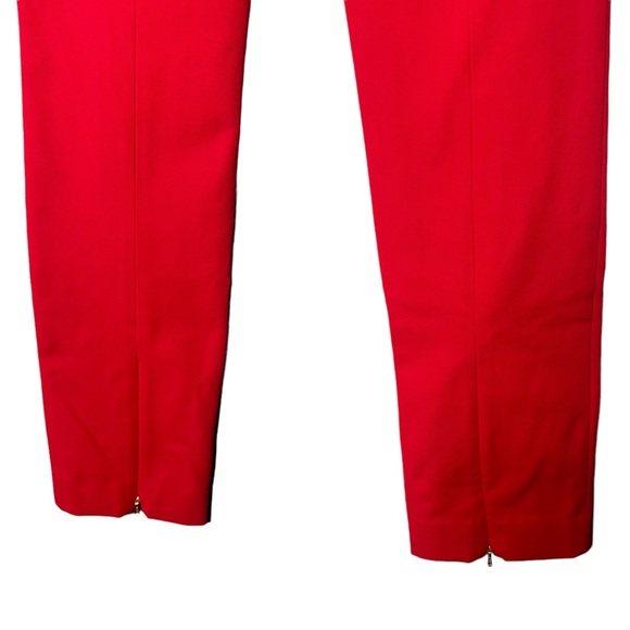 The Script Marcella Luxurious High Waisted Red Ankle Zipper Pants - Picture 8 of 11